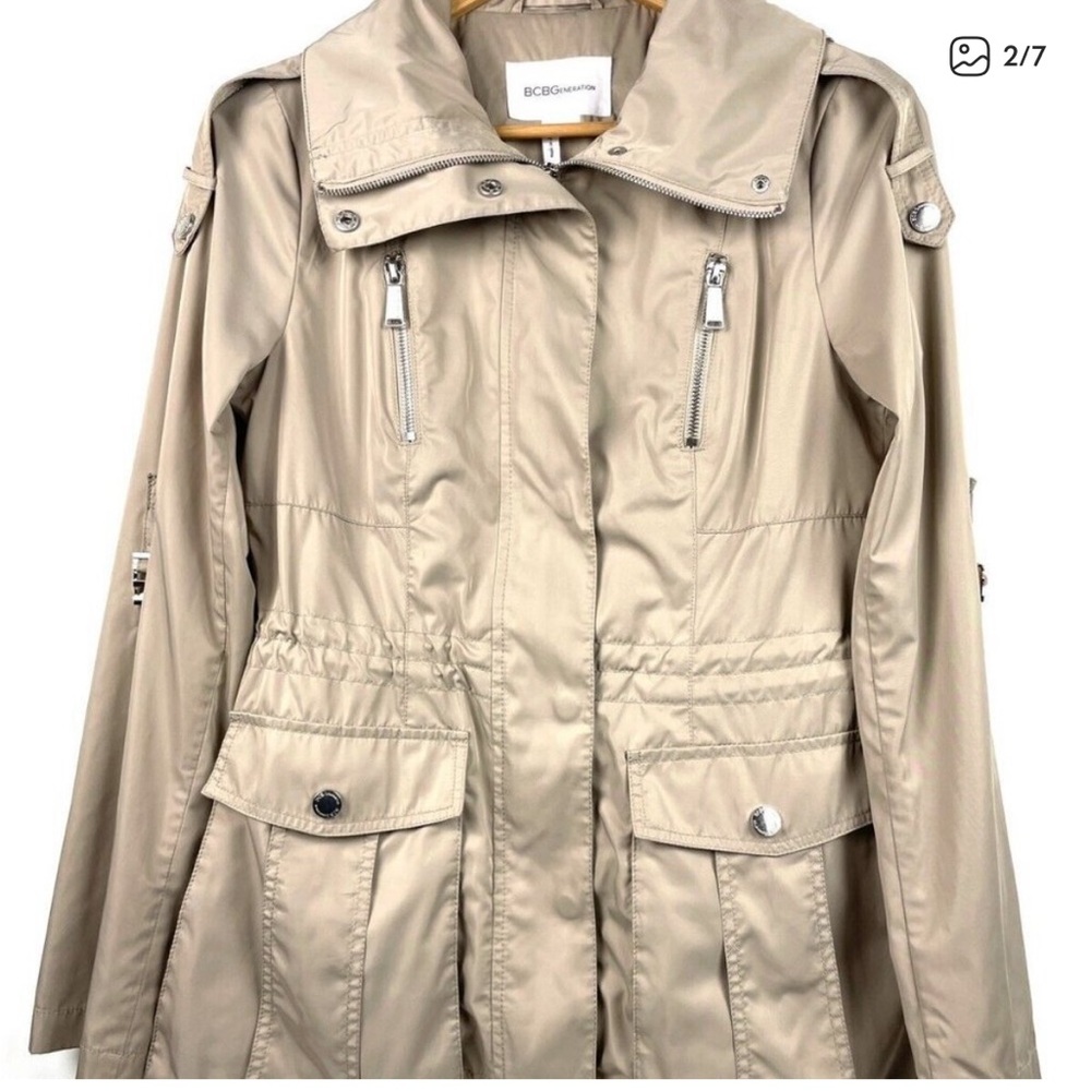 Bcbgeneration Beige Utility Jacket With Hood - image 2
